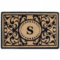 Nedia Home Nedia Home O2319S 22 x 36 in. Heavy Duty Heritage Coco Mat  Monogrammed S O2319S